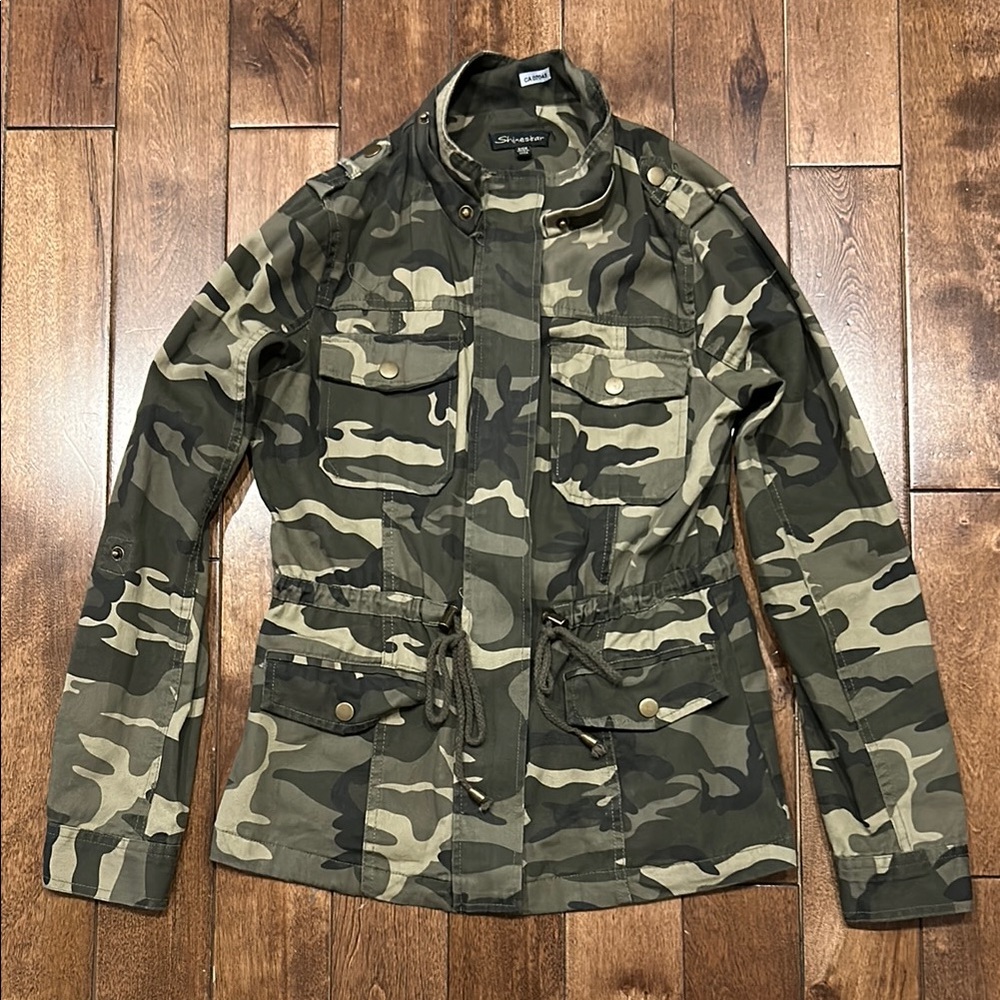 Shinestar - Women’s Camouflage Military Spring Jacket - S